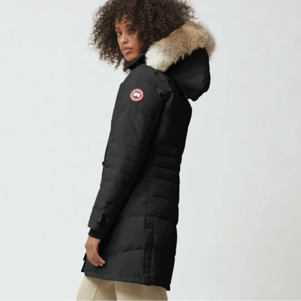 Canada Goose Black Puffer Jacket with Fur Trim